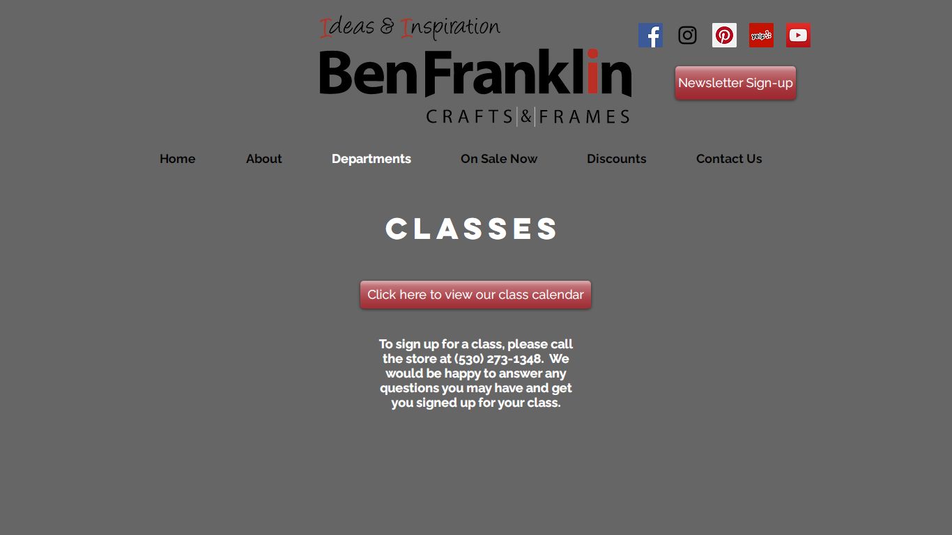 Ben Franklin - Grass Valley: Classes, class calendar, events